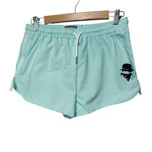 Culprit Women's Sz M BaeThing Swim Shorts Mint Julep Green Vented Side